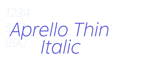 Aprello Thin Italic