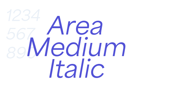 Area Medium Italic