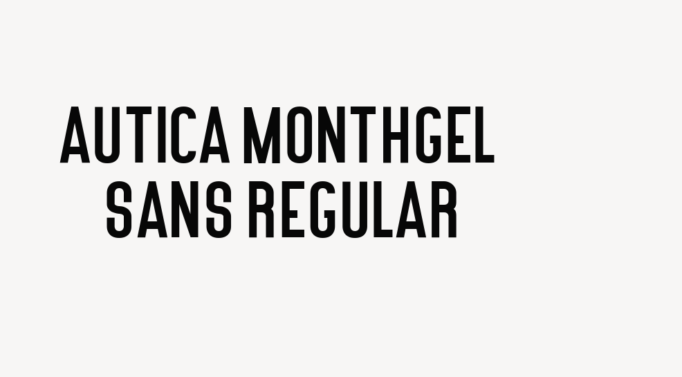 Autica Monthgel Sans Regular