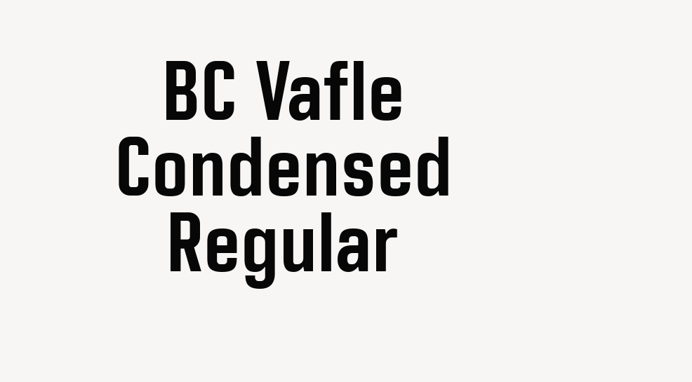 BC Vafle Condensed Regular