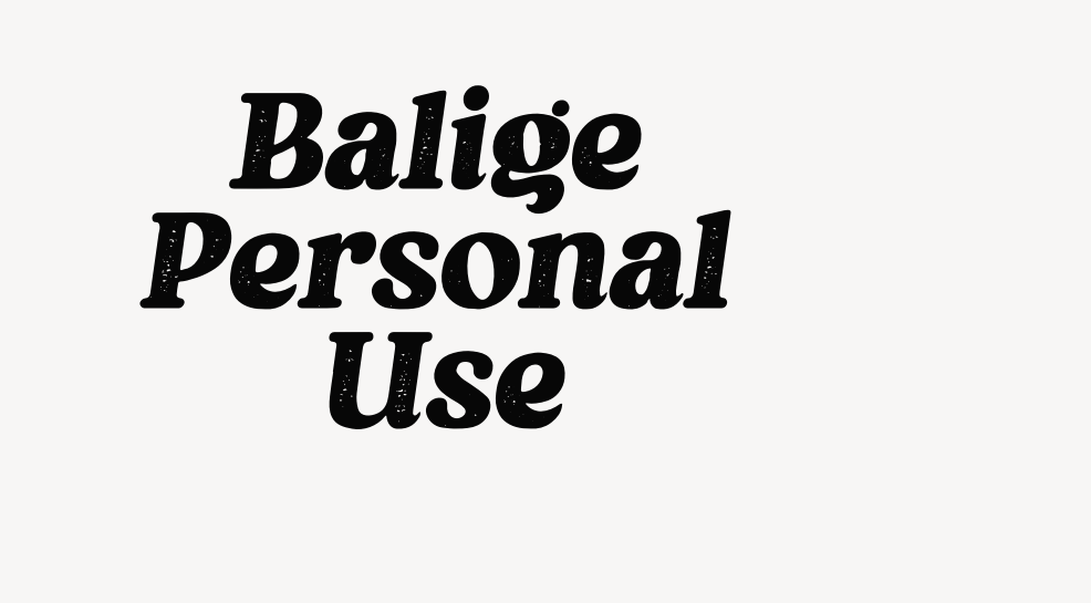 Balige Personal Use