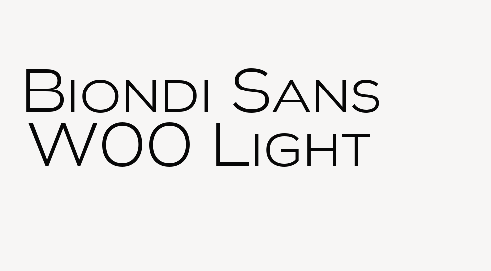 Biondi Sans W00 Light