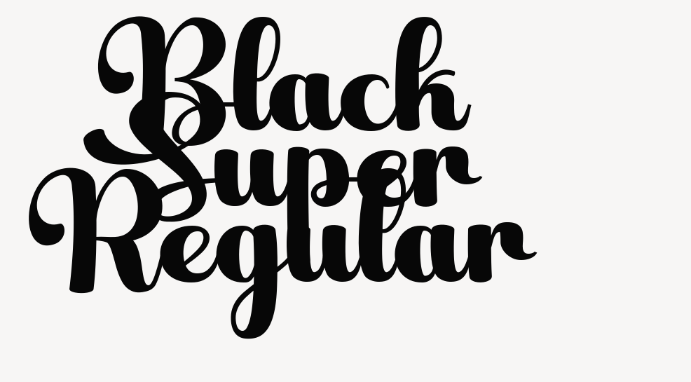 Black Super Regular