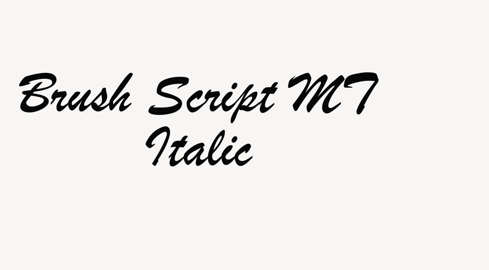 Brush Script MT Italic