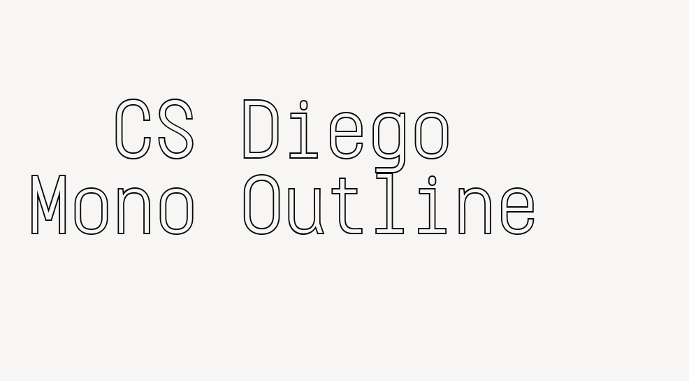 CS Diego Mono Outline