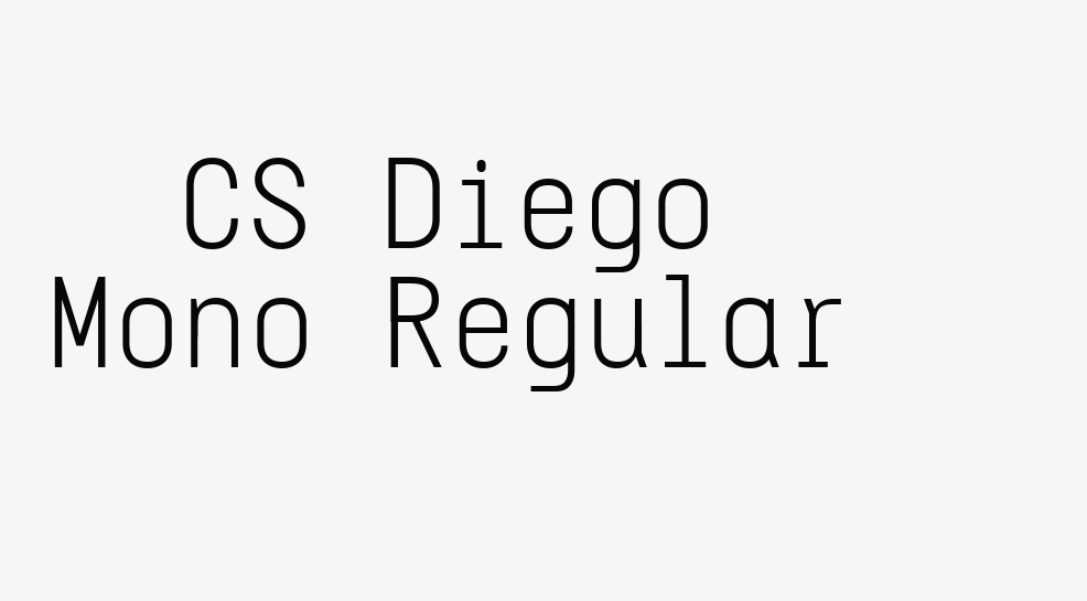 CS Diego Mono Regular