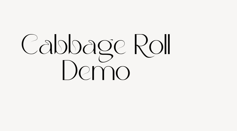 Cabbage Roll Demo