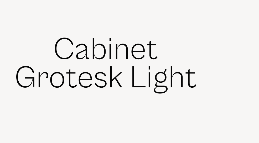 Cabinet Grotesk Light