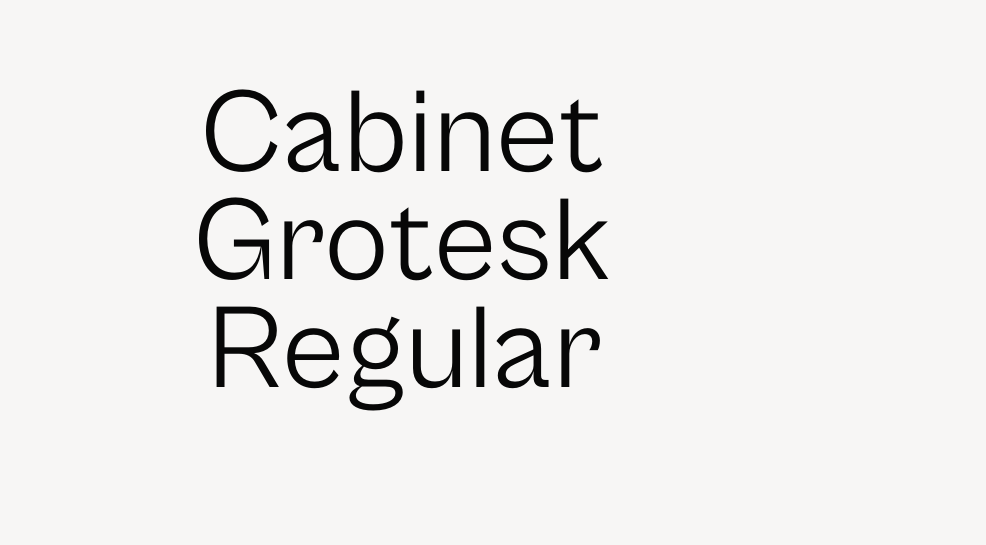 Cabinet Grotesk Regular