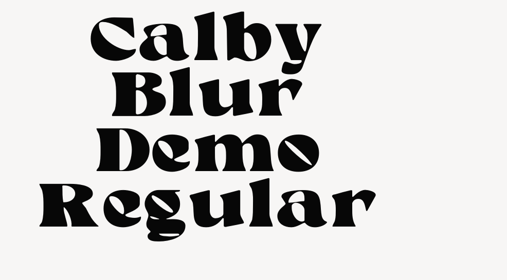 Calby Blur Demo Regular