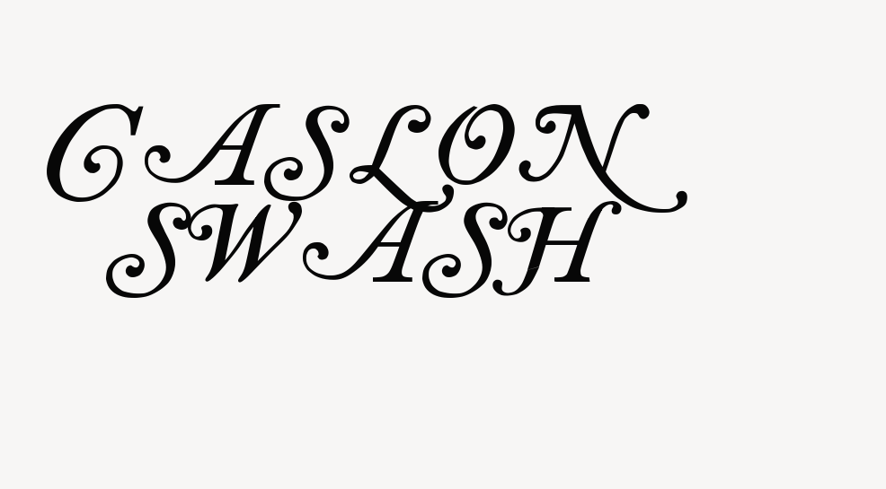 Caslon swash