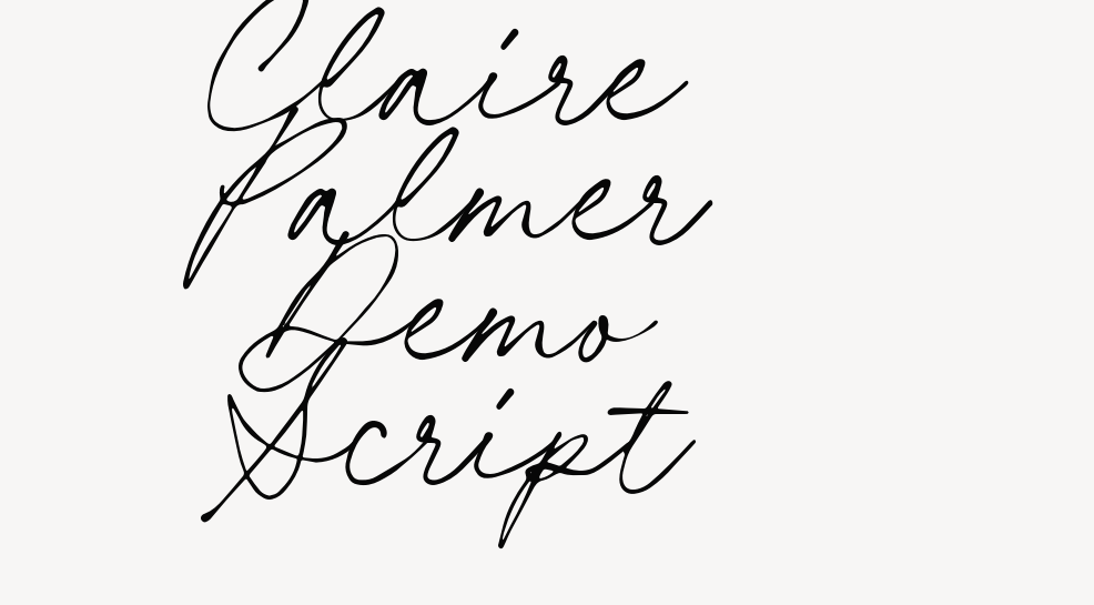 Claire Palmer Demo Script