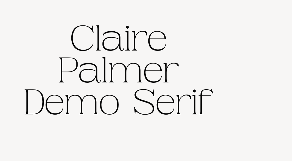 Claire Palmer Demo Serif