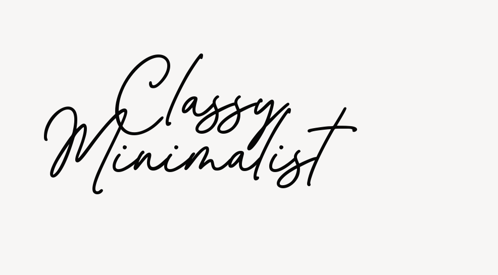 Classy Minimalist