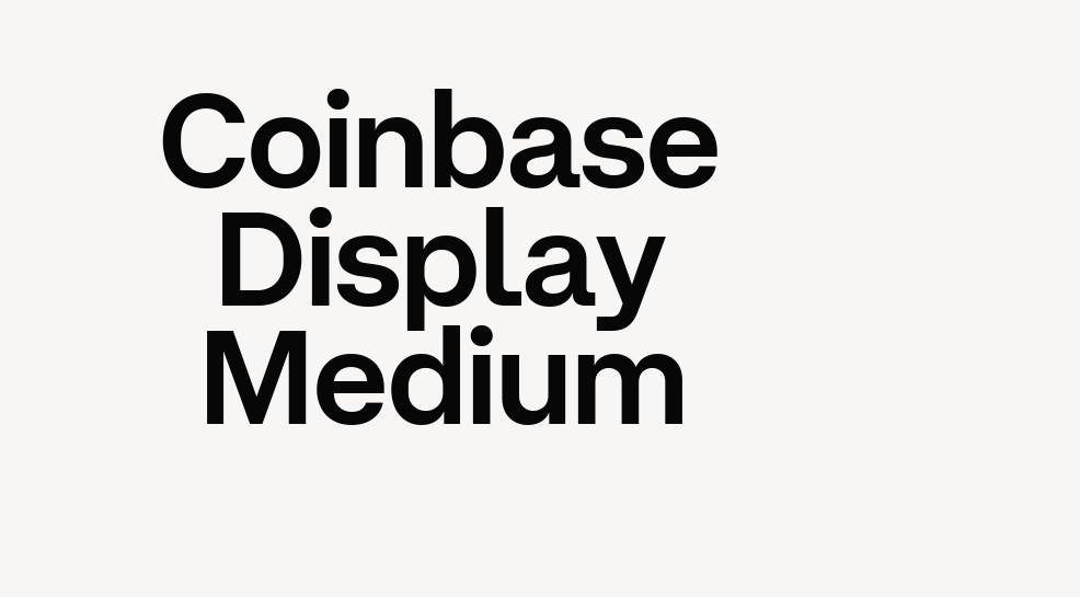 Coinbase Display Medium