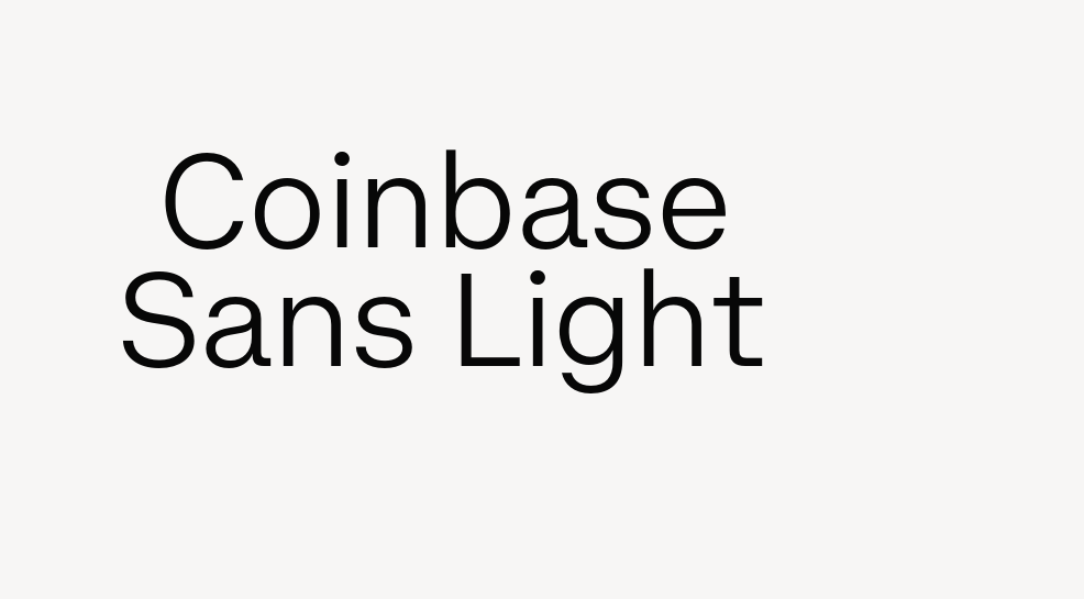 Coinbase Sans Light