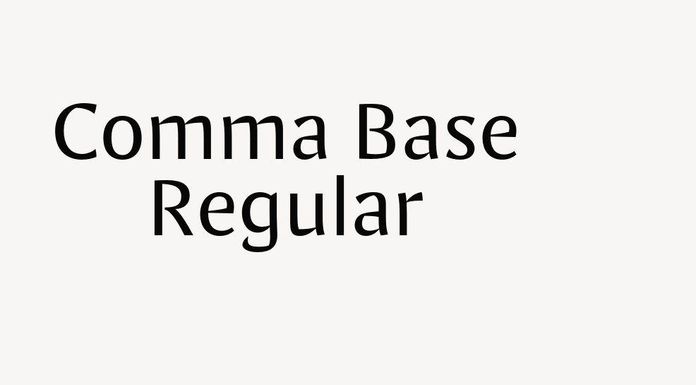 Comma Base Regular