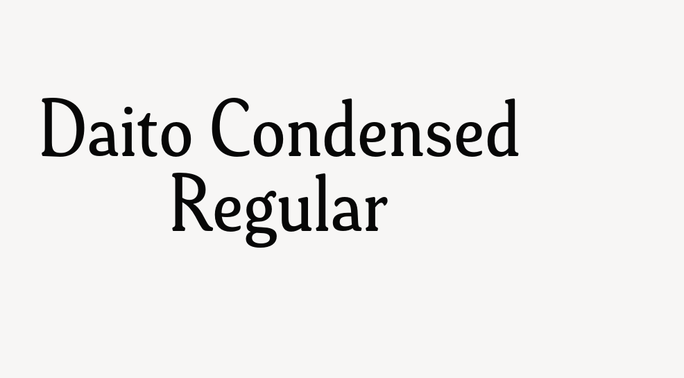 Daito Condensed Regular