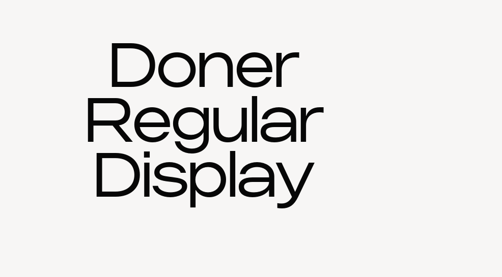 Doner Regular Display