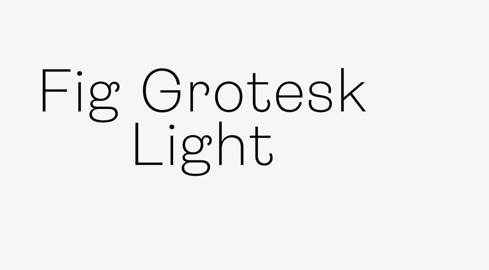 Fig Grotesk Light