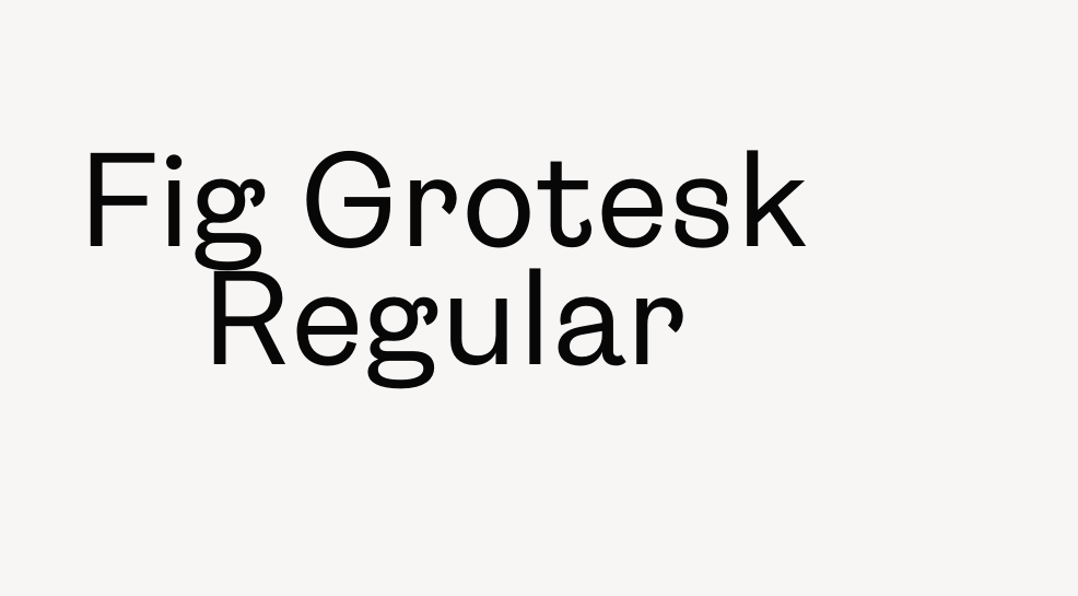 Fig Grotesk Regular