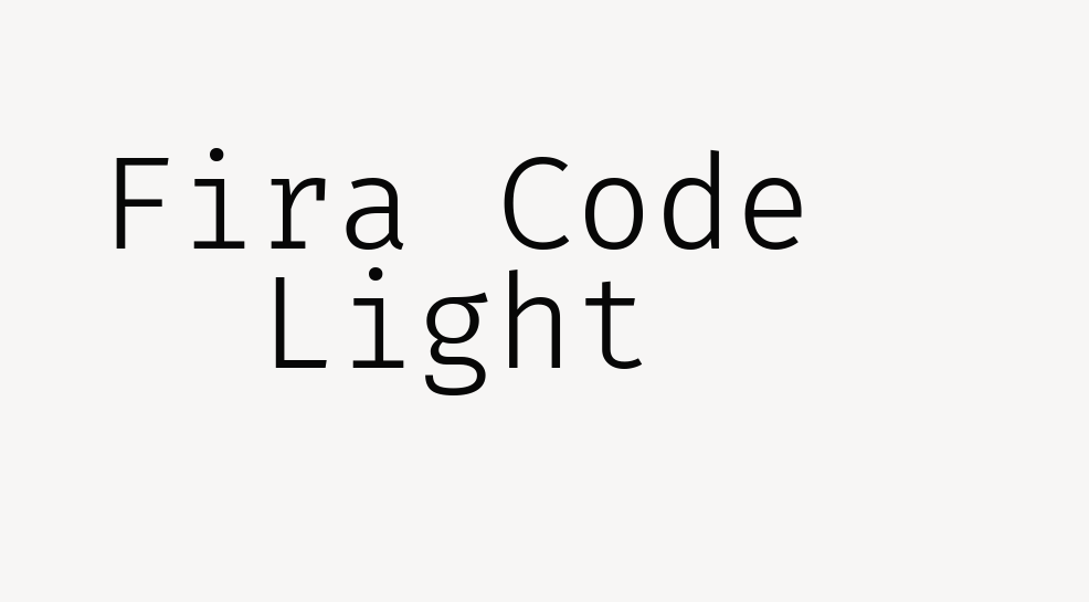 Fira Code Light