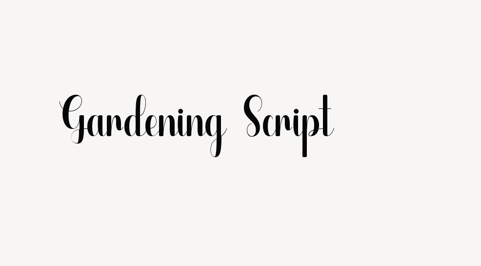 Gardening Script