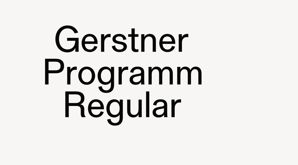 Gerstner Programm Regular