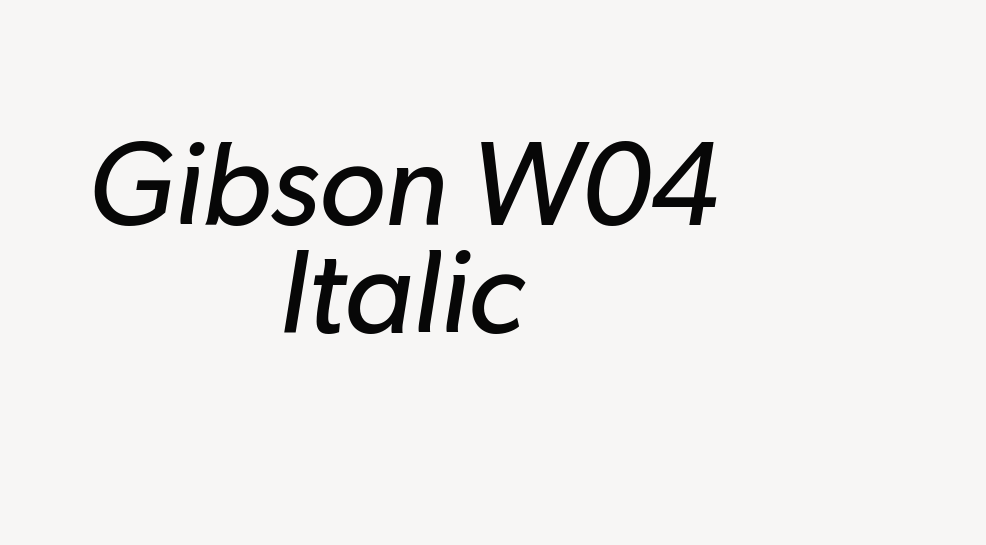 Gibson W04 Italic