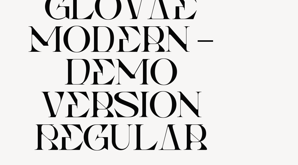 Glovae Modern – Demo Version Regular