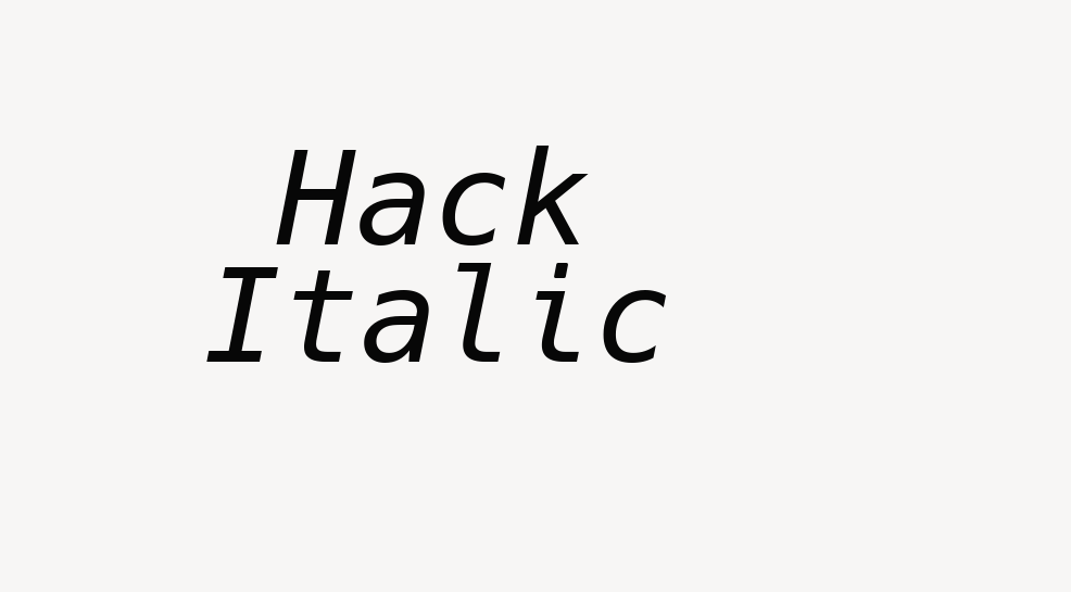 Hack Italic