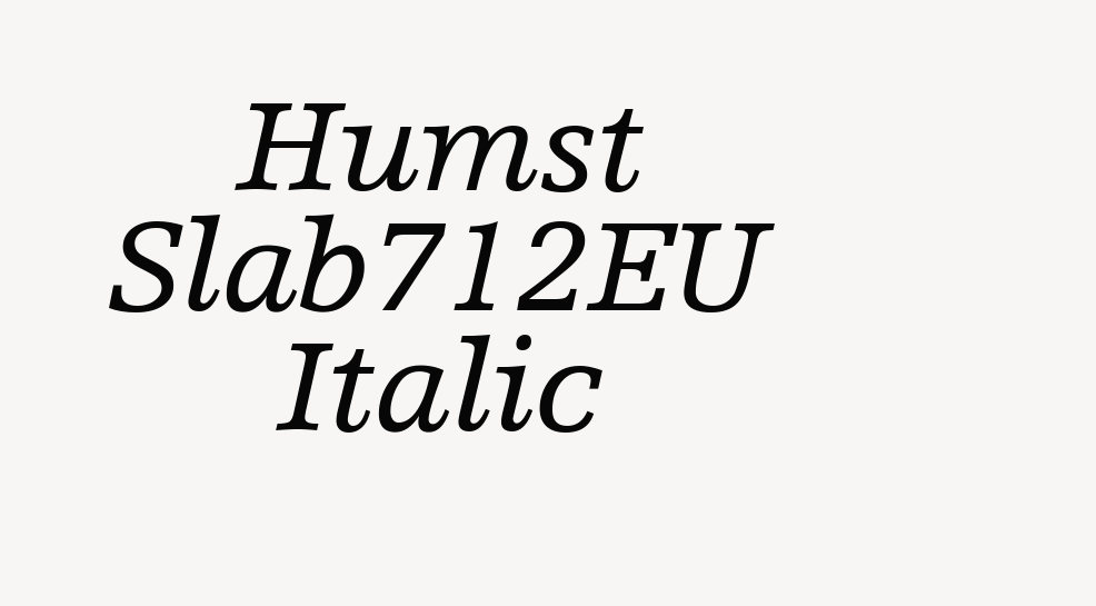 Humst Slab712EU Italic