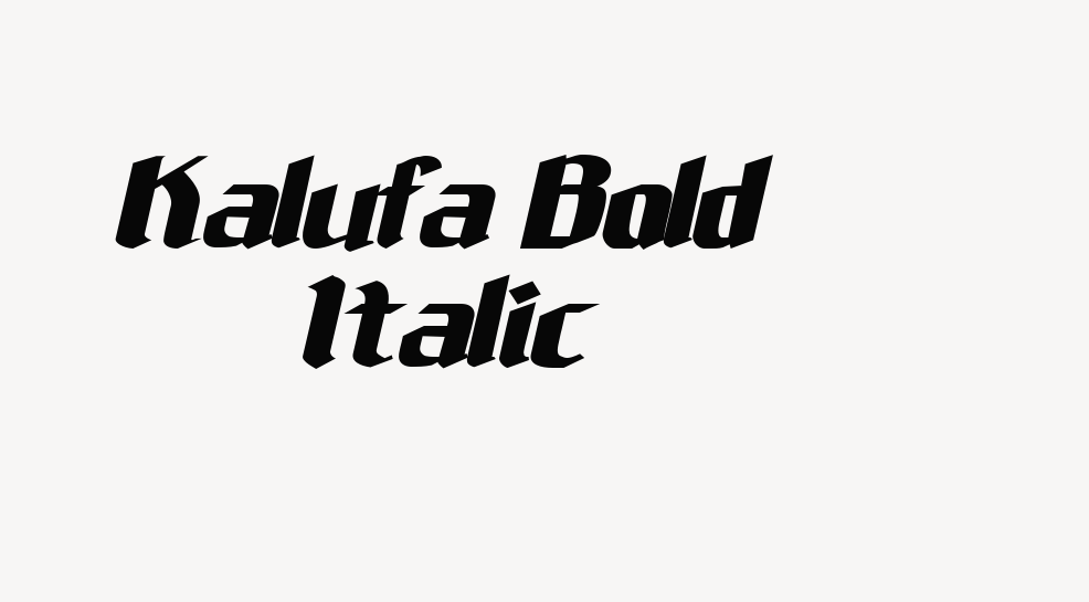 Kalufa Bold Italic