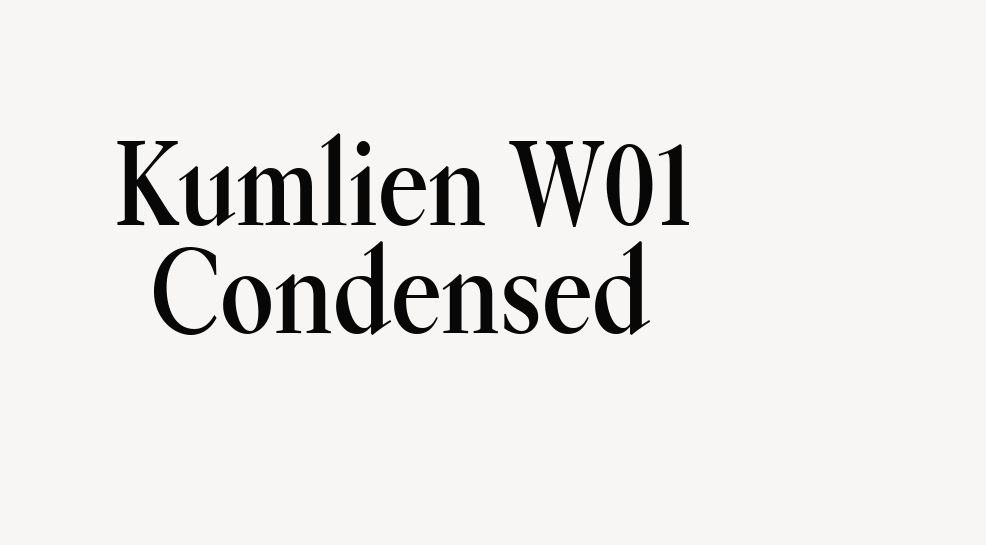 Kumlien W01 Condensed