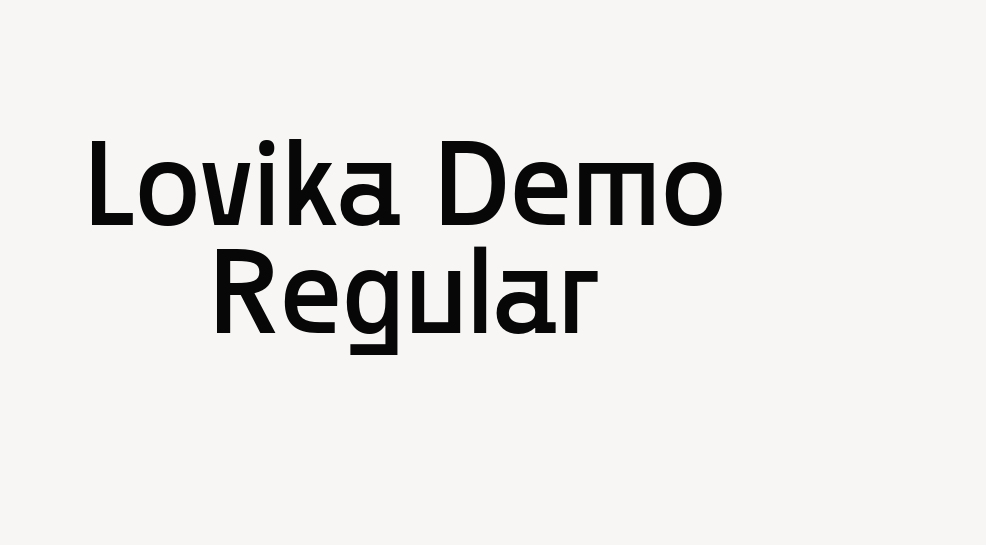 Lovika Demo Regular