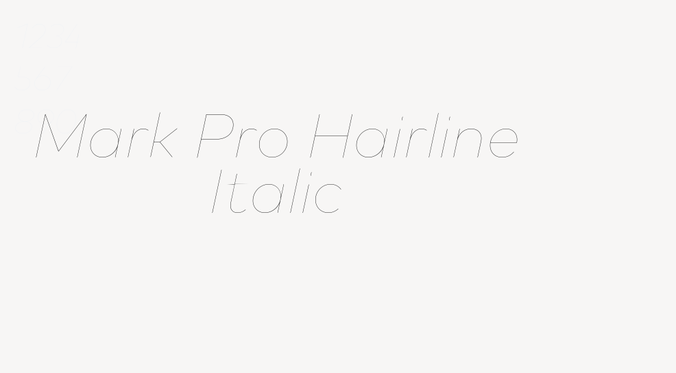 Mark Pro Hairline Italic