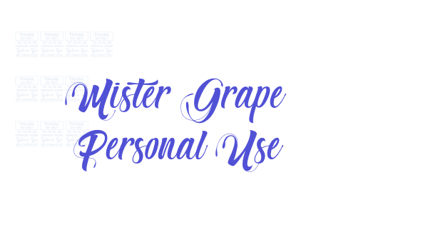 Mister Grape – Personal Use