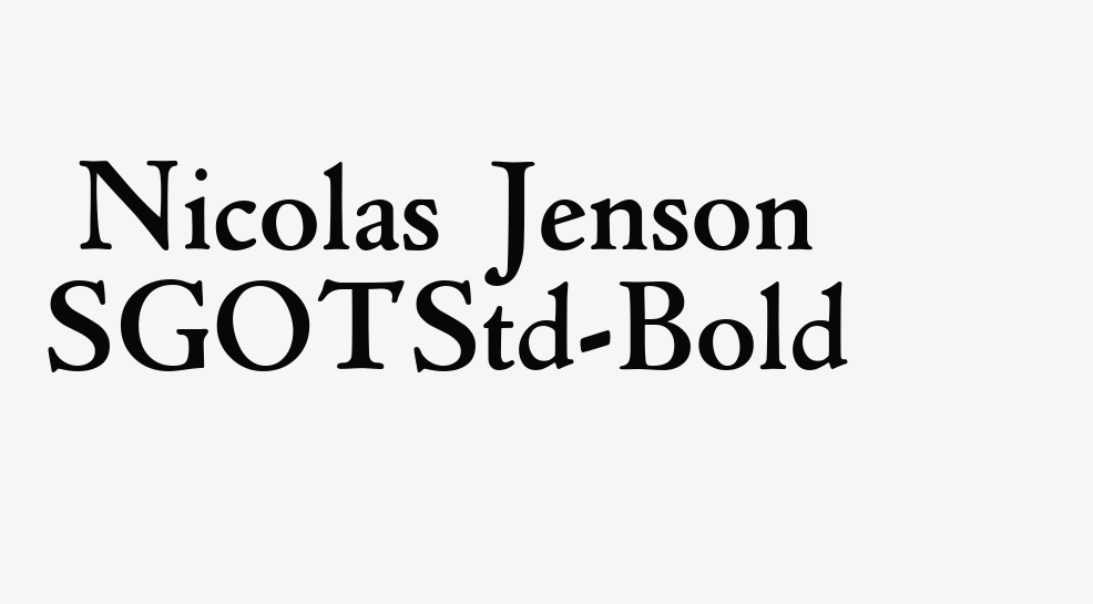 Nicolas Jenson SGOTStd-Bold