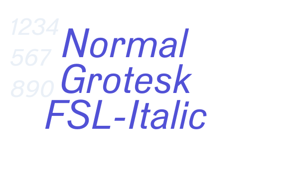 Normal Grotesk FSL-Italic