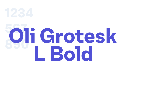 Oli Grotesk L Bold