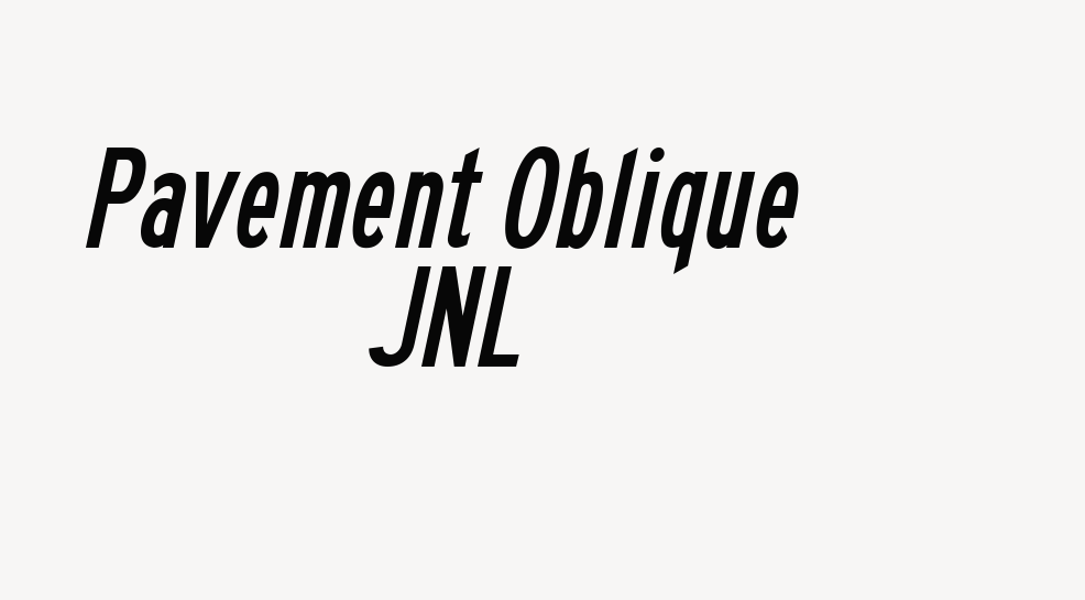 Pavement Oblique JNL