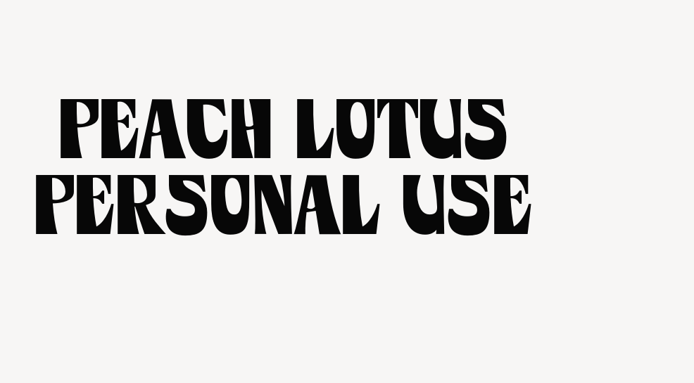 Peach Lotus Personal Use