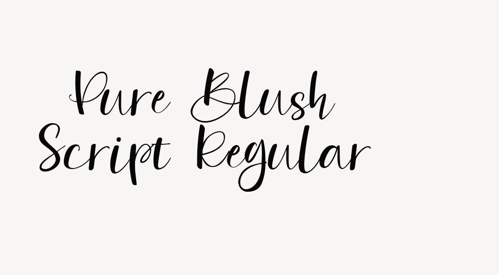 Pure Blush Script Regular