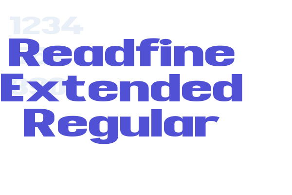 Readfine Extended font