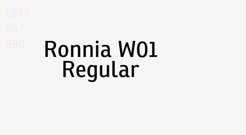 Ronnia W01 Regular