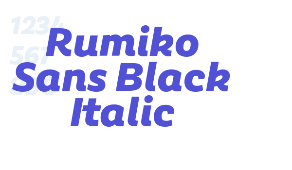 Rumiko Sans Black Italic