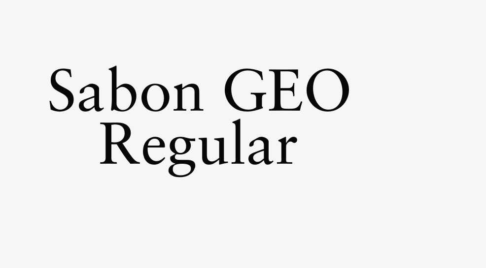 Sabon GEO Regular