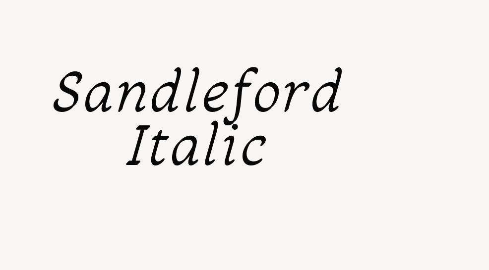 Sandleford Italic