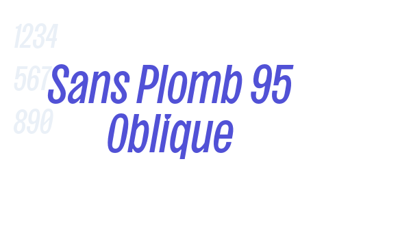 Sans Plomb 95 Oblique