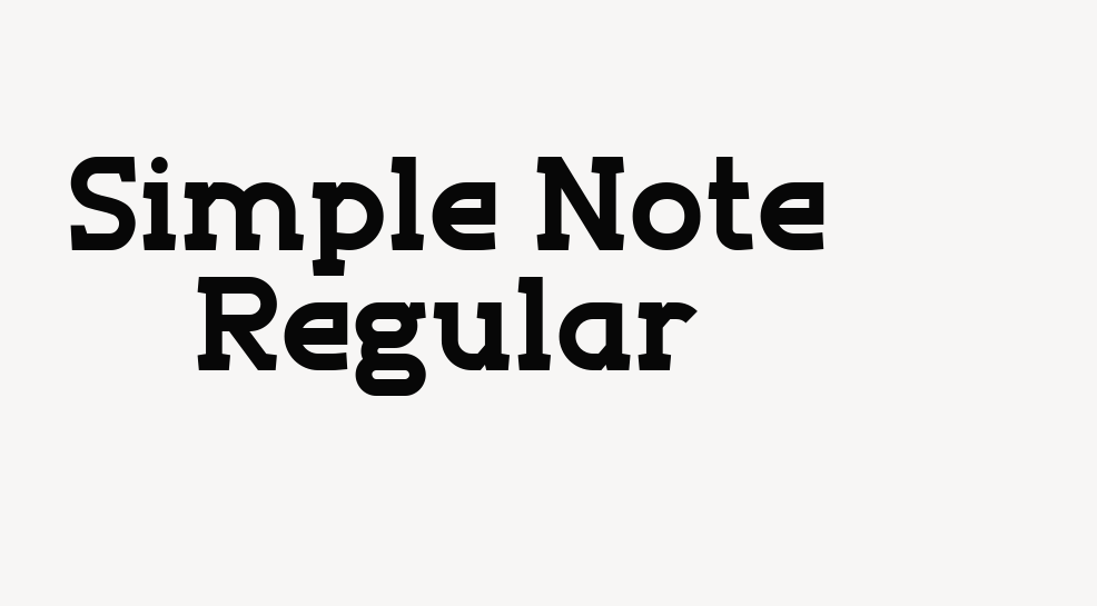 Simple Note Regular